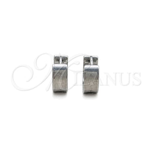 Stainless Steel Huggie Hoop, Star Design, Polished, Steel Finish, 02.63.2770.07