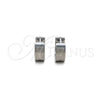 Stainless Steel Huggie Hoop, Star Design, Polished, Steel Finish, 02.63.2770.07