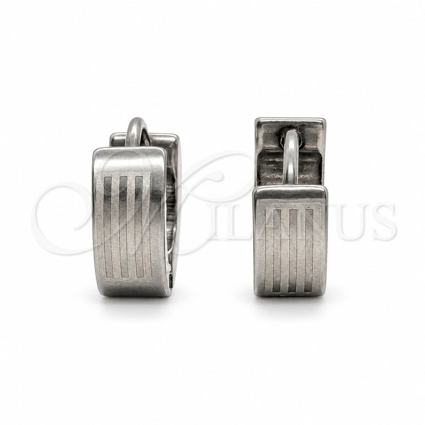 Stainless Steel Huggie Hoop, Polished, Steel Finish, 02.63.2771.07