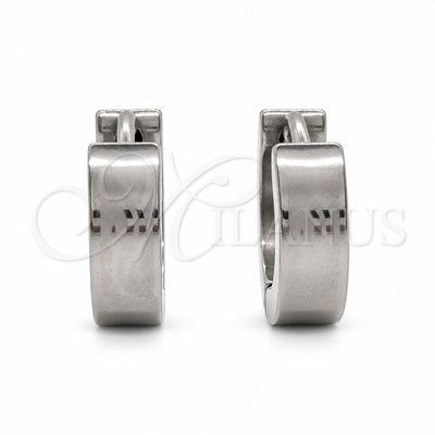 Stainless Steel Huggie Hoop, Polished, Steel Finish, 02.63.2772.10 for wholesale, main product view