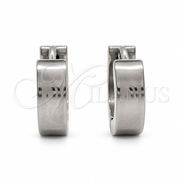 Stainless Steel Huggie Hoop, Polished, Steel Finish, 02.63.2772.10