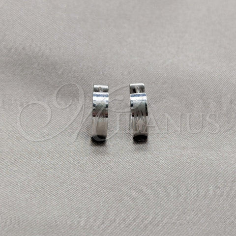 Stainless Steel Huggie Hoop, Polished, Steel Finish, 02.63.2773.10