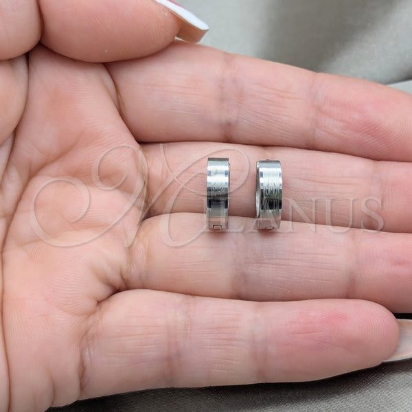 Stainless Steel Hoop Earrings — Huggie Hoop Polished 02.63. — alternate product view — SKU 160611 | Acero Inoxidable aretes de aro — Huggie Hoop pulido 02.63. — SKU 160611