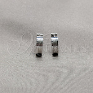 Stainless Steel Hoop Earrings — Huggie Hoop Polished 02.63. — main product view — SKU 160611 | Acero Inoxidable aretes de aro — Huggie Hoop pulido 02.63. — SKU 160611
