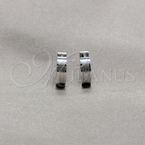 Stainless Steel Huggie Hoop, Polished, Steel Finish, 02.63.2773.10