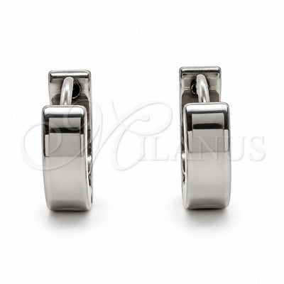 Stainless Steel Huggie Hoop, Skull Design, Polished, Steel Finish, 02.63.2774.10 for wholesale, main product view
