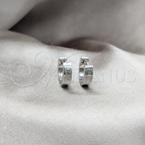Stainless Steel Hoop Earrings — Huggie Hoop Polished 02.63. — main product view — SKU 160615 | Acero Inoxidable aretes de aro — Huggie Hoop pulido 02.63. — SKU 160615