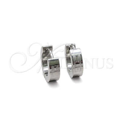 Stainless Steel Huggie Hoop, Love Design, Polished, Steel Finish, 02.63.2778.10 for wholesale, main product view