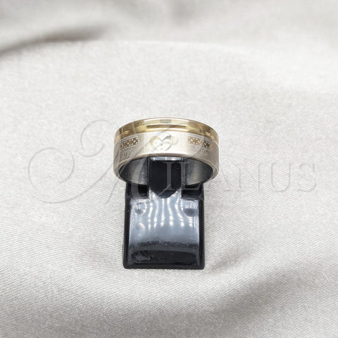 Stainless Steel Mens Ring, Polished, Steel Finish, 01.63.0601.08 (Size 8)