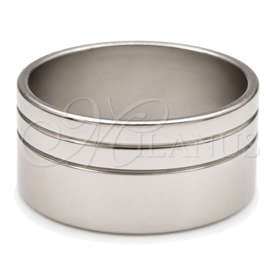 Stainless Steel Mens Ring, Polished, Steel Finish, 01.63.0604.08 (Size 8) for wholesale, main product view