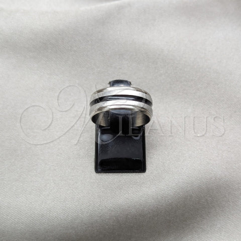Stainless Steel Mens Ring, Polished, Steel Finish, 01.63.0605.06 (Size 6)