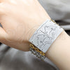Stainless Steel Fancy Bracelet, Dolphin and Heart Design, Polished, Two Tone, 03.63.22986.07
