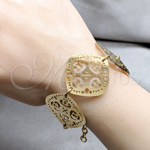 Stainless Steel Bracelet — Fancy Bracelet Diamond Design Polished 03.63. 06 MM — alternate product view — SKU 160641 | Acero Inoxidable brazalete — elegante Bracelet Diamond diseño pulido 03.63. 06 MM — SKU 160641