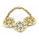 Stainless Steel Fancy Bracelet, Diamond Design, Polished, Golden Finish, 03.63.22989.08 (06 MM Thickness, 8 Inches Length)