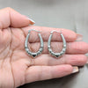 Stainless Steel Small Hoop, Heart Design, Polished, Steel Finish, 02.63.2783.25