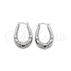 Stainless Steel Small Hoop, Heart Design, Polished, Steel Finish, 02.63.2783.25