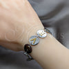 Stainless Steel Fancy Bracelet, Love Design, Polished, Two Tone, 03.63.22991.08