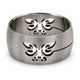 Anillo de Hombre 01.63.0606.04 Acero Inoxidable, Diseño de Mariposa, Mate, Tono Plateado (Tamaño 4)