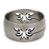 Stainless Steel Mens Ring, Butterfly Design, Matte Finish, Steel Finish, 01.63.0606.04 (Size 4)