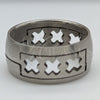 Stainless Steel Mens Ring, Matte Finish, Steel Finish, 01.63.0607.05 (Size 5)