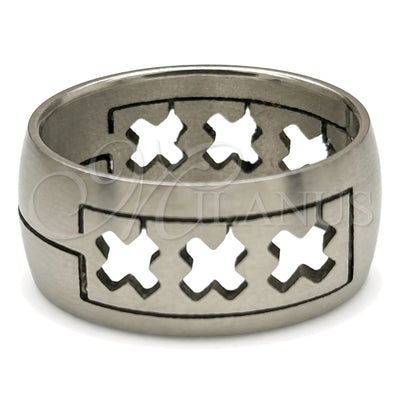 Stainless Steel Mens Ring, Matte Finish, Steel Finish, 01.63.0607.05 (Size 5) for wholesale, main product view