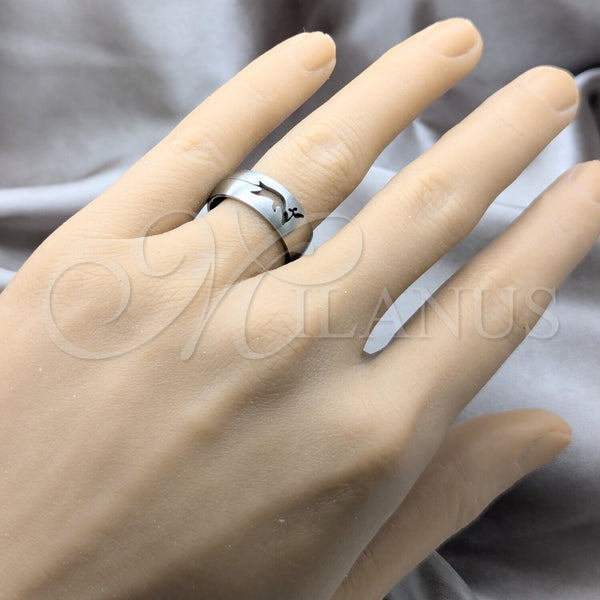 Stainless Steel Ring — Mens Ring Deer Design Matte 01.63. Size 9 — alternate product view — SKU 160668 | Acero Inoxidable anillo — para hombre Ring Deer diseño Matte 01.63. Size 9 — SKU 160668