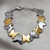 Stainless Steel Fancy Bracelet, Polished, Two Tone, 03.63.22106.08 (12 MM Thickness, 8 Inches Length)