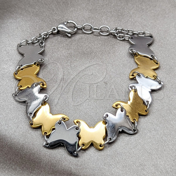 Stainless Steel Bracelet — Fancy Bracelet Polished Two Tone 03.63. 12 MM — main product view — SKU 160672 | Acero Inoxidable brazalete — elegante Bracelet pulido Two Tone 03.63. 12 MM — SKU 160672