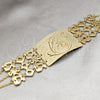 Stainless Steel Fancy Bracelet, Leaf Design, Polished, Golden Finish, 03.63.22111.08 (02 MM Thickness, 8 Inches Length)