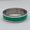 Stainless Steel Mens Ring, Multicolor Enamel Finish, Rhodium Finish, 01.63.0609.05 (Size 5)