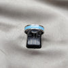 Stainless Steel Mens Ring, Multicolor Enamel Finish, Rhodium Finish, 01.63.0609.05 (Size 5)