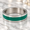 Stainless Steel Mens Ring, Multicolor Enamel Finish, Rhodium Finish, 01.63.0609.08 (Size 8)