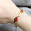 Stainless Steel Fancy Bracelet, Polished, Golden Finish, 03.63.22115.07 (03 MM Thickness, 7 Inches Length)