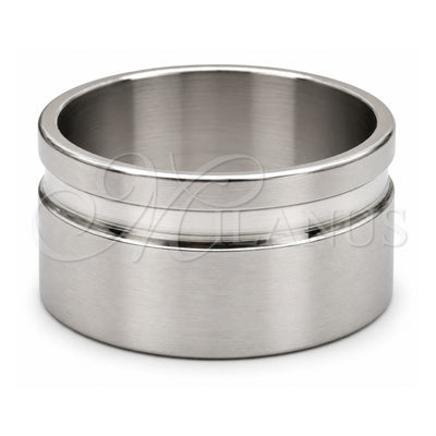 Stainless Steel Mens Ring, Matte Finish, Steel Finish, 01.63.0612.06 (Size 6)