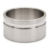 Stainless Steel Mens Ring, Matte Finish, Steel Finish, 01.63.0612.06 (Size 6)