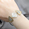 Stainless Steel Fancy Bracelet, Polished, Two Tone, 03.63.22123.07 (02 MM Thickness, 7 Inches Length)