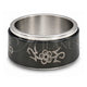 Anillo de Hombre 01.63.0613.08 Acero Inoxidable, Diseño de Amor y Duplo, Esmaltado Negro, Tono Plateado (Tamaño 8)