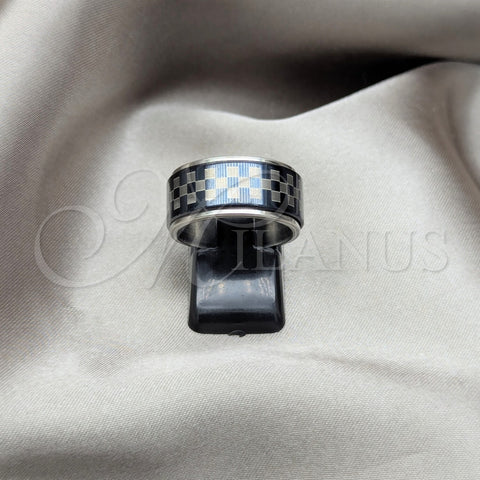 Stainless Steel Mens Ring, Polished, Steel Finish, 01.63.0613.11