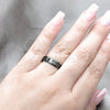 Stainless Steel Mens Ring, Flower and Scorpion Design, Black Enamel Finish, Steel Finish, 01.63.0617.08 (Size 8)
