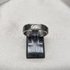 Stainless Steel Mens Ring, Lizard and Double Design, Black Enamel Finish, Steel Finish, 01.63.0617.10 (Size 10)