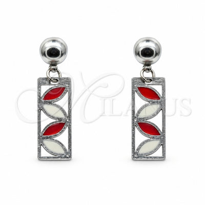 Stainless Steel Large Hoop, Leaf Design, Polished, Steel Finish, 02.63.2801 for wholesale, main product view