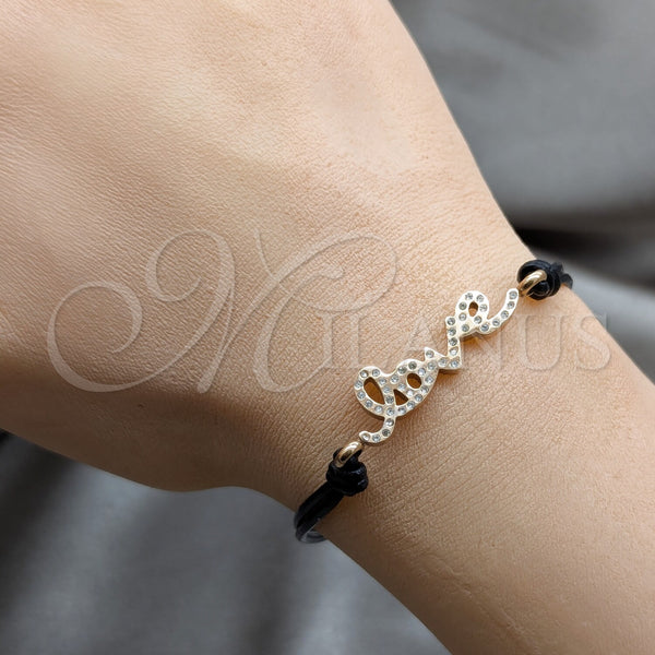 Stainless Steel Bracelet — Fancy Bracelet Love Design with White Crystal Polished — alternate product view — SKU 160731 | Acero Inoxidable brazalete — elegante Bracelet Love diseño with cristal blanco pulido — SKU 160731
