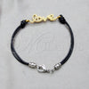 Stainless Steel Fancy Bracelet, Love Design, with White Crystal, Polished, Golden Finish, 03.63.22129.08