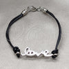 Stainless Steel Fancy Bracelet, Love Design, with White Crystal, Polished, Steel Finish, 03.63.22132.08