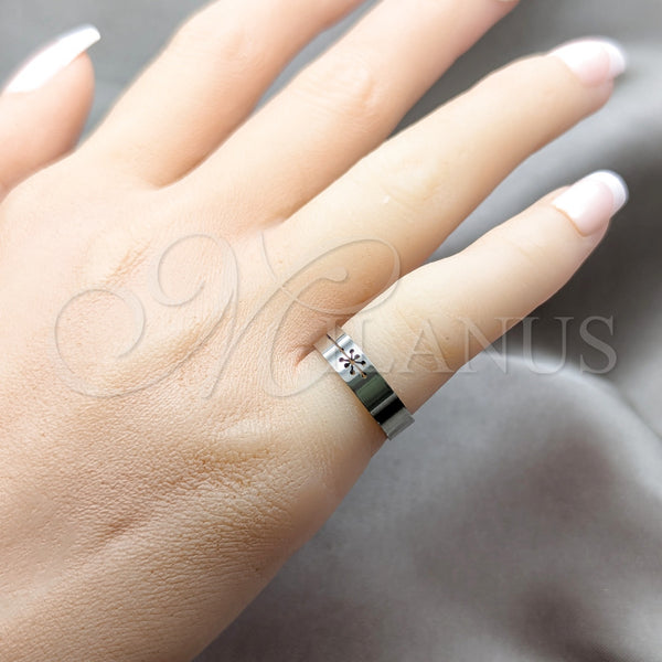 Stainless Steel Ring — Mens Ring Dolphin and Cross Design Polished 01.63. — alternate product view — SKU 160743 | Acero Inoxidable anillo — para hombre Ring delfín and cruz diseño pulido 01.63. — SKU 160743