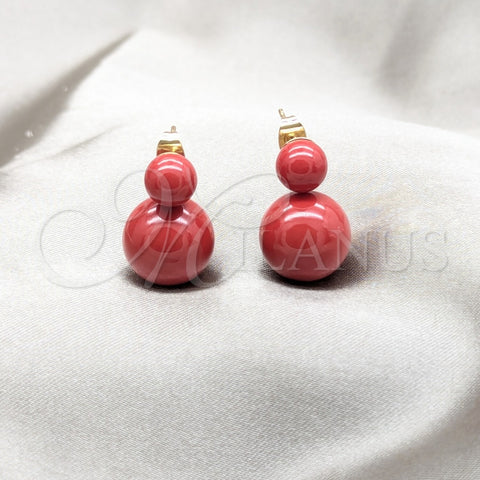 Stainless Steel Stud Earring, Polished, Golden Finish, 02.63.2809