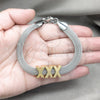 Stainless Steel Fancy Bracelet, Polished, Two Tone, 03.63.22133.09 (08 MM Thickness, 9 Inches Length)