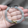Stainless Steel Fancy Bracelet, Polished, Two Tone, 03.63.22134.09 (08 MM Thickness, 9 Inches Length)