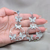 Stainless Steel Long Earring, Butterfly Design, Polished, Steel Finish, 02.63.2810