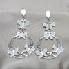 Stainless Steel Long Earring, Butterfly Design, Polished, Steel Finish, 02.63.2810